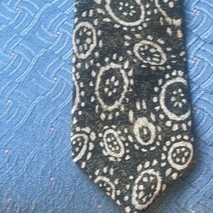 Psudo green grey silk tie